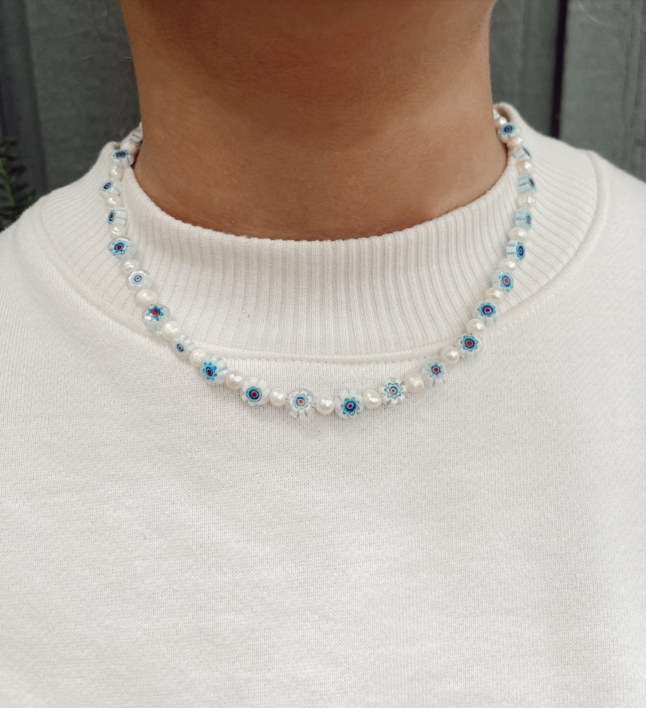 Millefiori and Pearl Necklaces