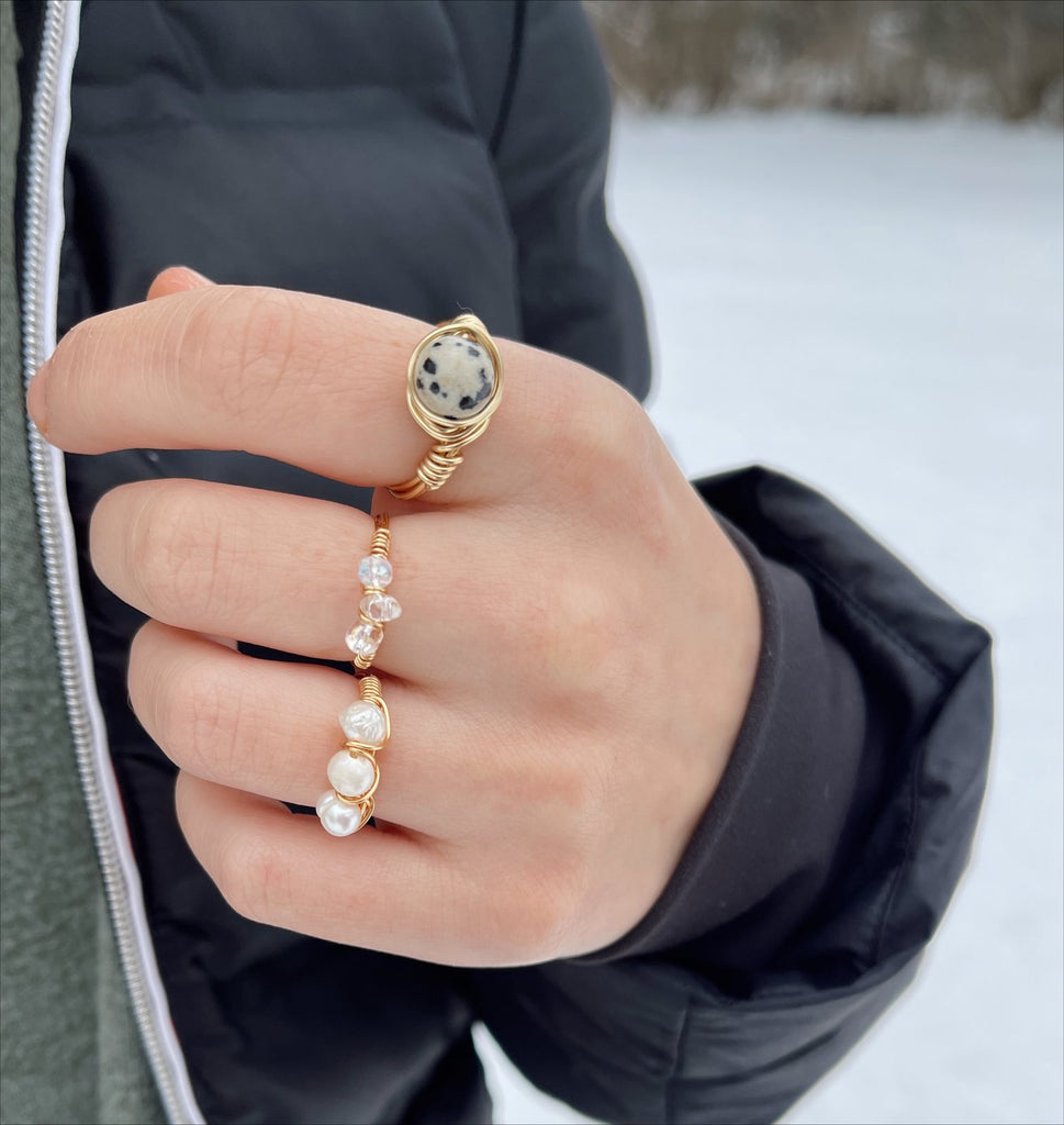 Triple Freshwater Pearl Ring