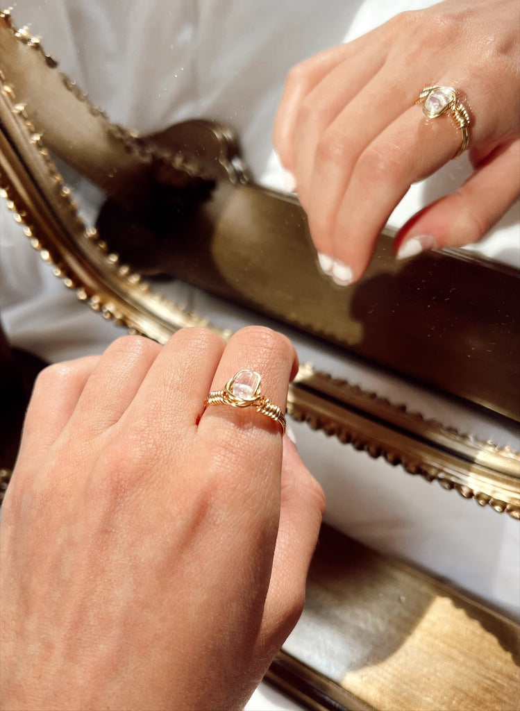 Clear Gemstone Ring